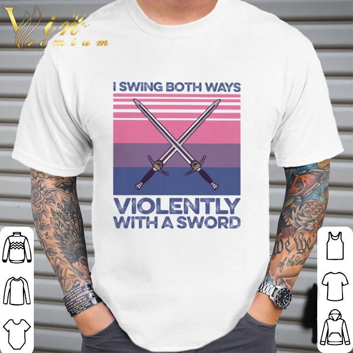 Words I swing both ways violently with a bat vintage shirt 2