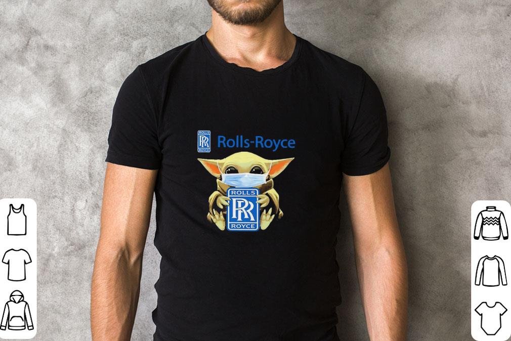 Premium Star Wars Baby Yoda face mask hug Rolls Royce shirt Premium Star Wars Baby Yoda face mask hug Rolls Royce shirt 2