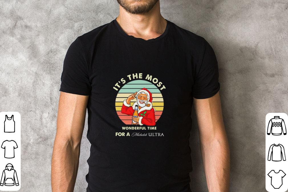 Official Santa Claus It’s The Most Wonderful Time For A Michelob Ultra Vintage shirt 2