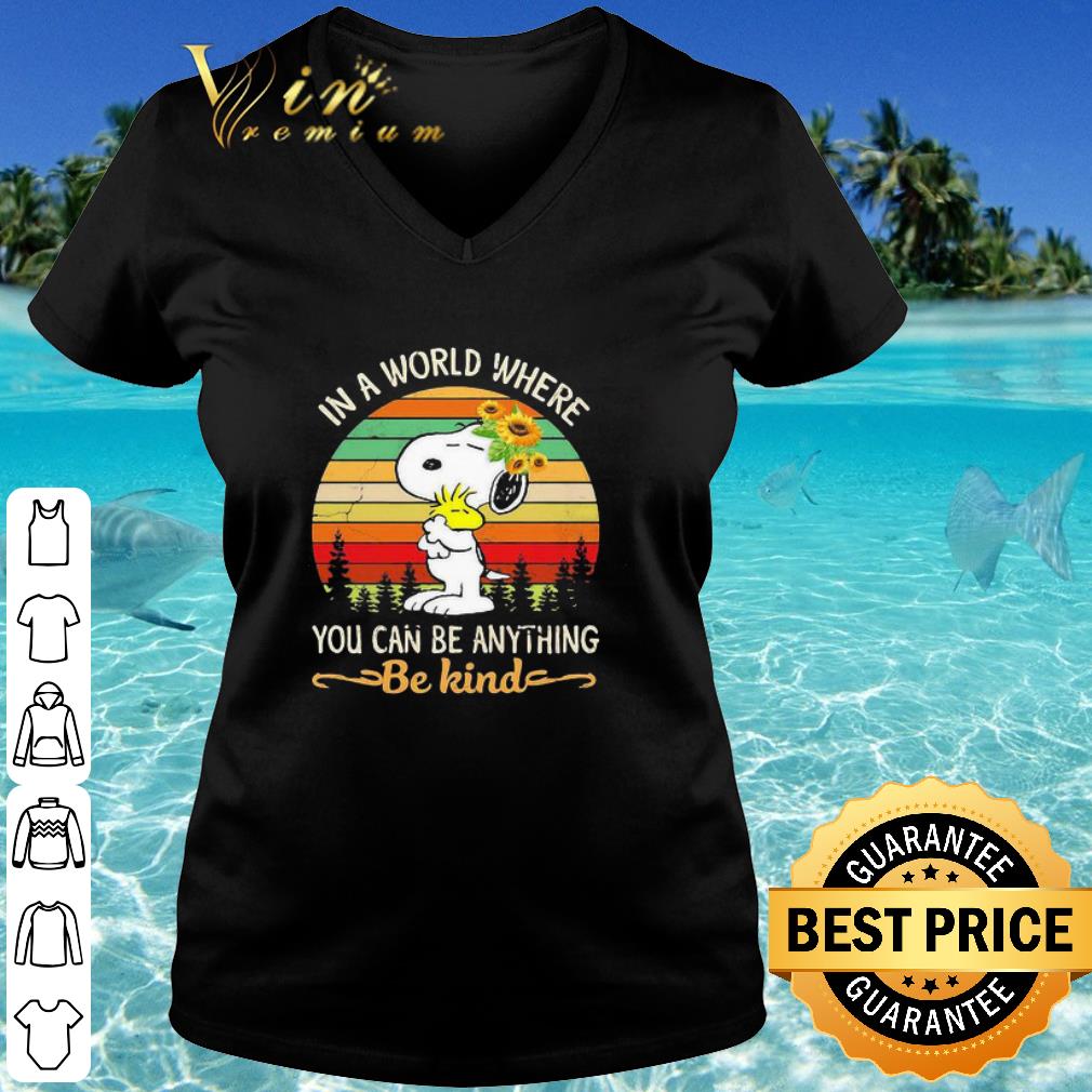 Premium Snoopy In A World Where You Can Be Anything Be Kind Vintage Sunflower shirt 3