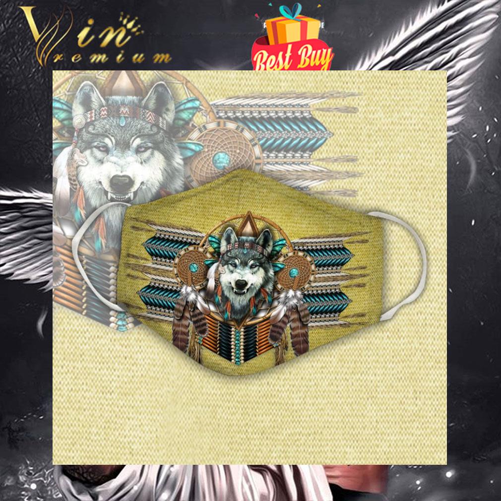 Wolves Native American Dreamcatcher Face Mask 7