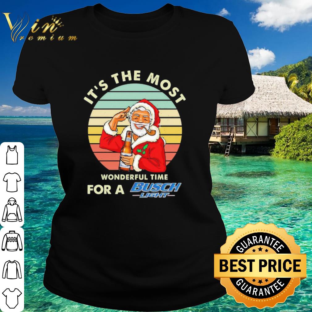 Premium Santa Claus It’s The Most Wonderful Time For A Busch Light Vintage shirt 2
