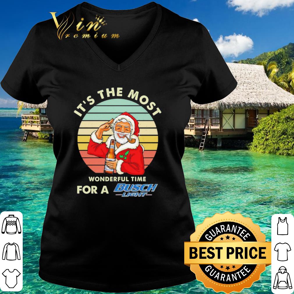 Premium Santa Claus It’s The Most Wonderful Time For A Busch Light Vintage shirt 3