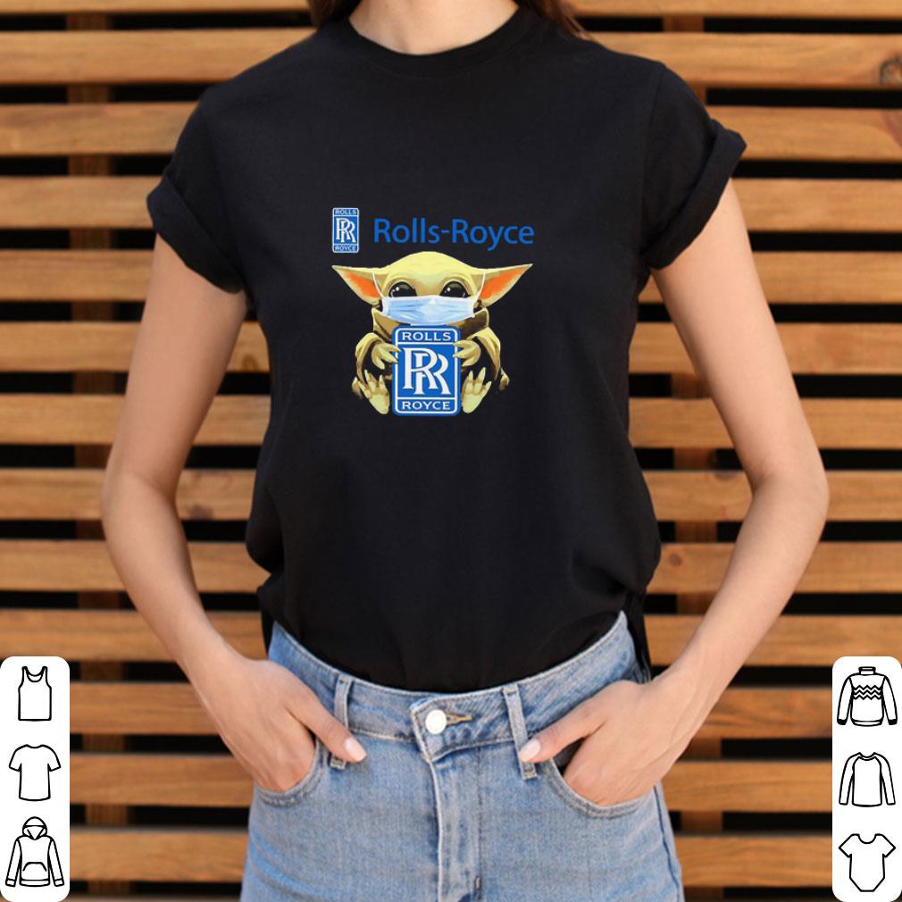 Premium Star Wars Baby Yoda face mask hug Rolls Royce shirt Premium Star Wars Baby Yoda face mask hug Rolls Royce shirt 3
