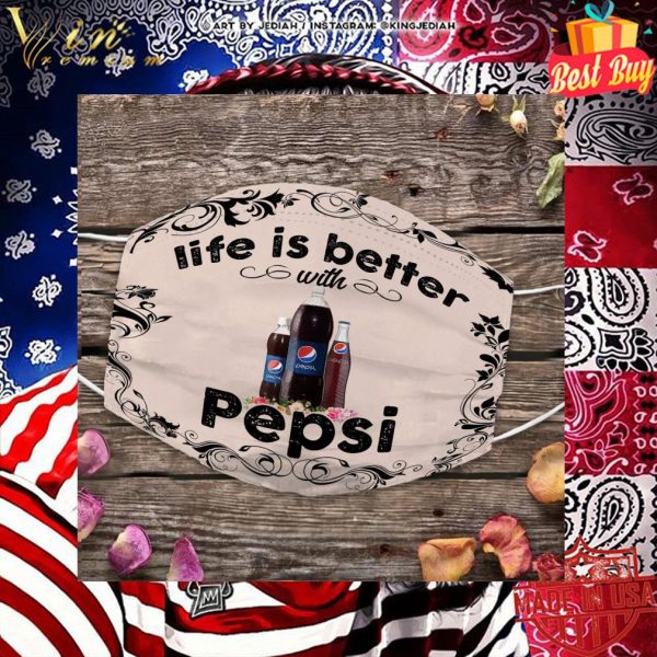Life is better with Pepsi face mask 2