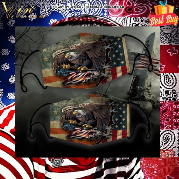 Eagle these colors don't run American flag face mask 2