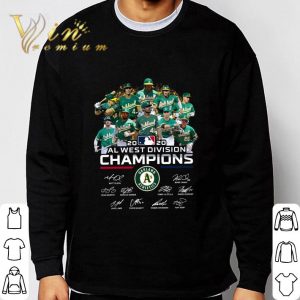 2020 Al West Division Champions Oakland Athletics team signature shirt 5