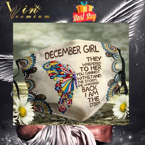 Butterfly december girl she whispered back i am the storm face mask 1