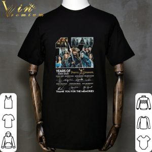 17 years of 2003-2020 Pirates of the Caribbean signatures shirt 4