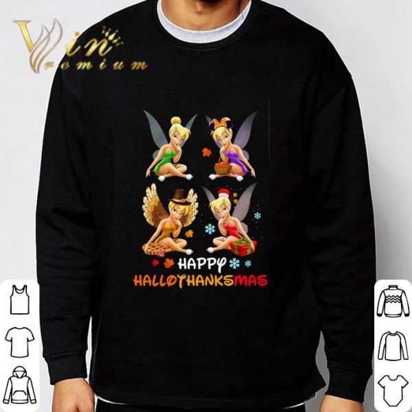 Tinker Bell Turkey Thanksgiving Happy Hallothankmas Christmas shirt 3
