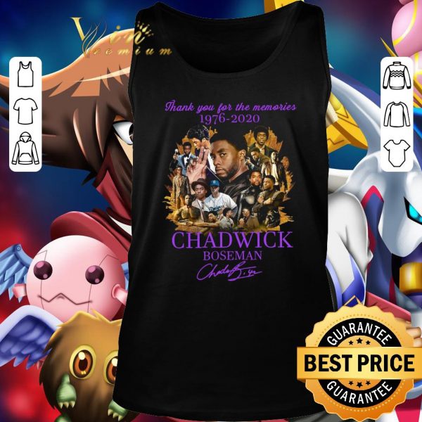 Thank you for the memories 1976-2020 RIP Chadwick Boseman actor signature shirt 3