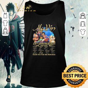 Pretty Aladdin 28th anniversary 1992 2020 thank you for the memories signatures shirt 4