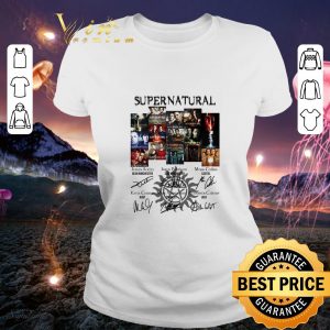 Premium Supernatural 15 season movie signatures shirt 4