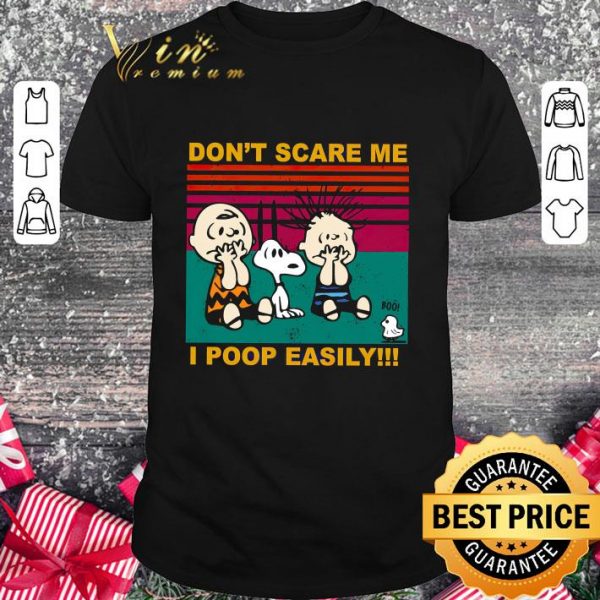 Snoopy Charlie Brown Pig-pen don't scare me I poop easily shirt 1
