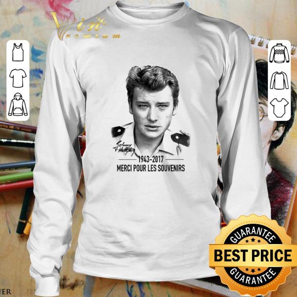 Best Johnny Hallyday 1943-2017 signature merci pour les souvenirs shirt 3