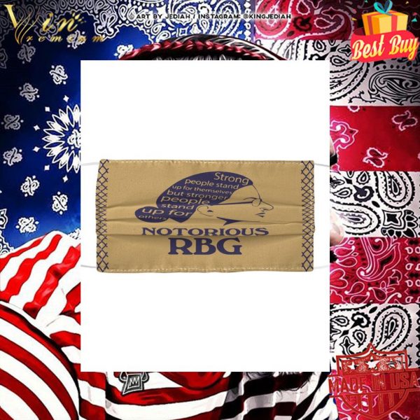 Notorious Rbg strong people stand up for themselves face mask 2