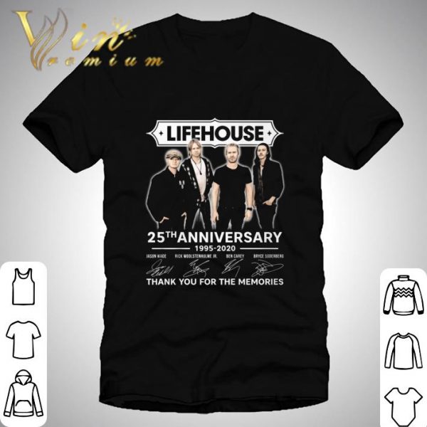 Lifehouse Band 25th anniversary 1995-2020 signatures shirt 1