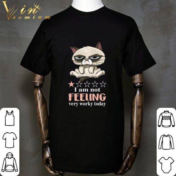 Grumpy cat 1 star i am not feeling very worky today shirt 2