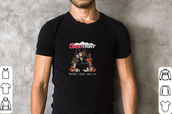 Awesome Halloween Jack Skellington nightmare before Coors Light shirt 2