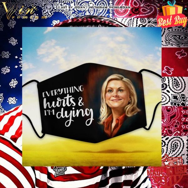 Leslie Knope everything hurts & i'm dying face mask 2