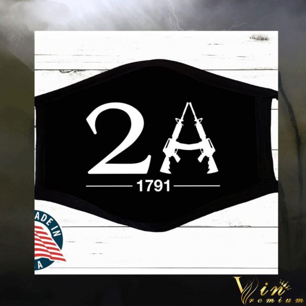 Second Amendment 2A 1791 face mask 1