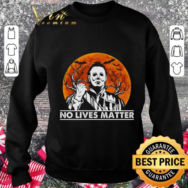 Hot Michael Myers No Black Lives Matter Halloween Moon Sunset shirt 3