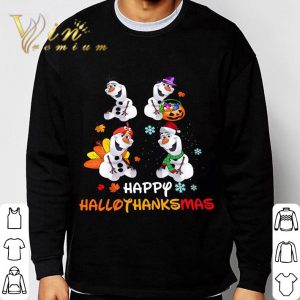 Disney Frozen Olaf happy hallothanksmas shirt 5