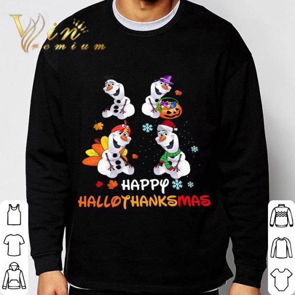 Disney Frozen Olaf happy hallothanksmas shirt 3