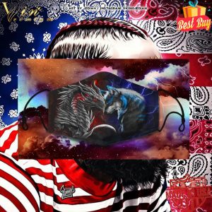 Spirit of a dragon heart of a wolf face mask 4