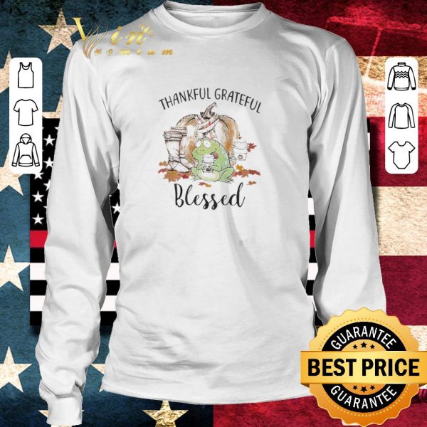 Awesome Frog thankful grateful Blessed Fall shirt 3