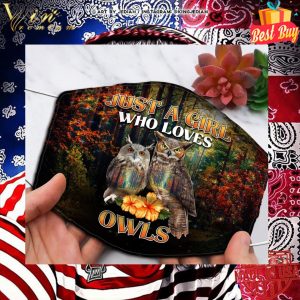 Just a girl who loves owls face mask 4