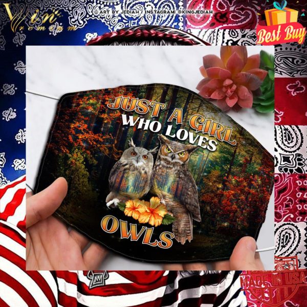Just a girl who loves owls face mask 2