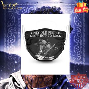 Only old people know how to rock ZZ Top signatures face mask 5