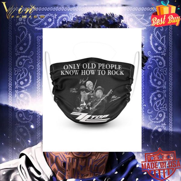 Only old people know how to rock ZZ Top signatures face mask 3