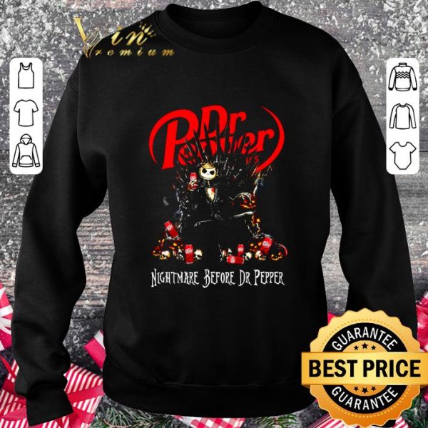 Premium Jack Skellington Nightmare before Dr Pepper Game Of Thrones shirt 3