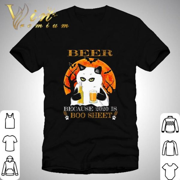Cat beer because 2020 is boo sheet halloween shirt 1