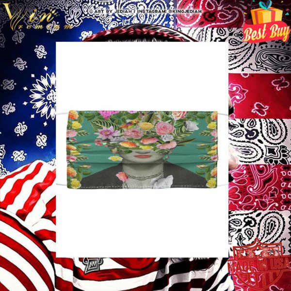 Frida Kahlo floral face mask 2