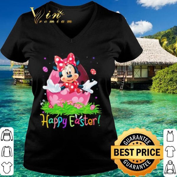 Pretty Minnie mouse happy easter flowers shirt 3