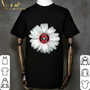 Daisy Flower Georgia Bulldogs logo shirt 4