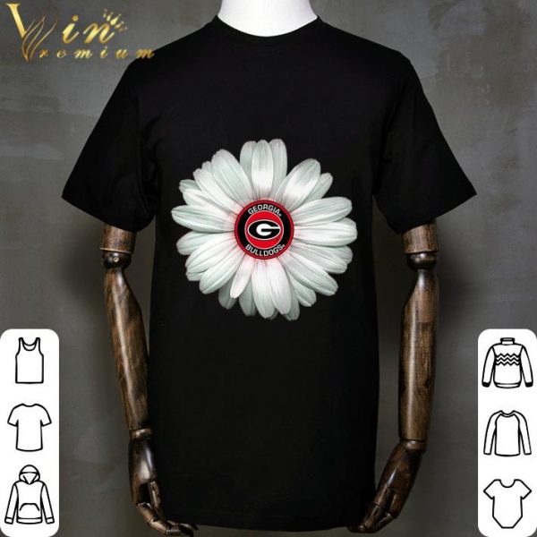 Daisy Flower Georgia Bulldogs logo shirt 2