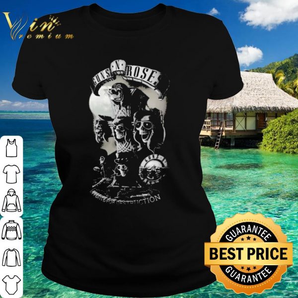 Nice Guns n roses band appetite for destruction skeleton shirt 2
