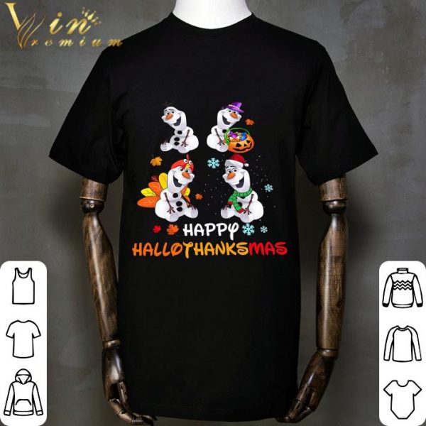 Disney Frozen Olaf happy hallothanksmas shirt 2