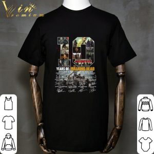 10 years of 2010-2020 The Walking Dead 10 seasons 147 ep signatures shirt 4