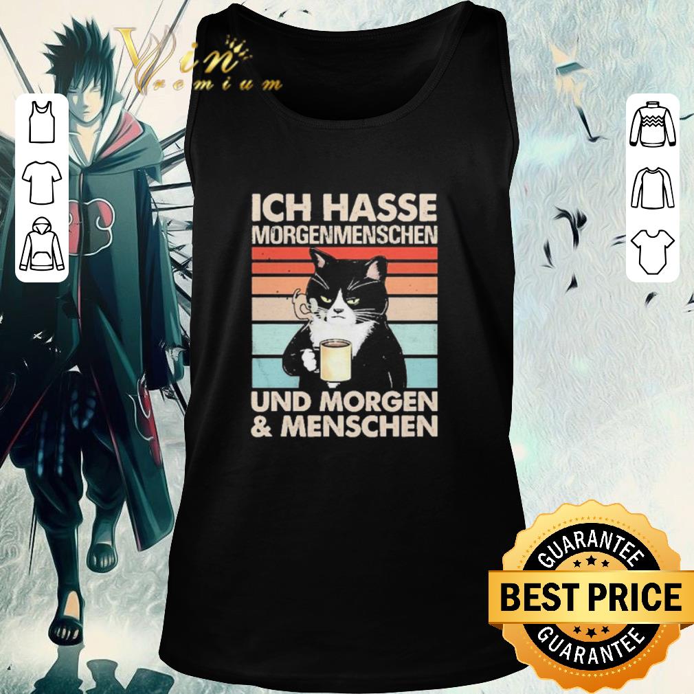 Pretty Black Cat ich hasse Morgenmenschen und morgen & Menshen vintage shirt 2
