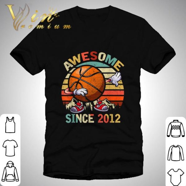 Dabbing Basketball Awesome Since 2012 Vintage shirt 1