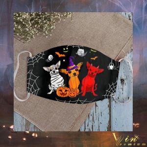 Chihuahua In Halloween Costume face mask 4