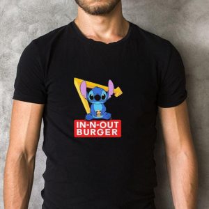 Pretty Stitch hug Hamburger in n out Burger sh shirt 4