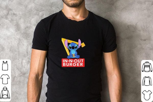 Pretty Stitch hug Hamburger in n out Burger sh shirt 2