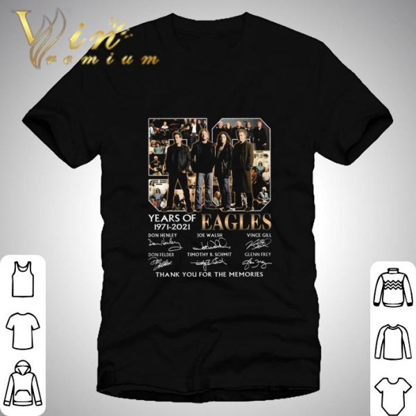 50 years of 1971-2021 Eagles signed thank you for the memories shirt 1