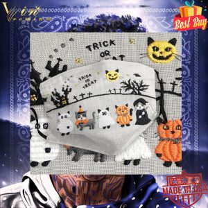Cats Trick or treat halloween face mask 5